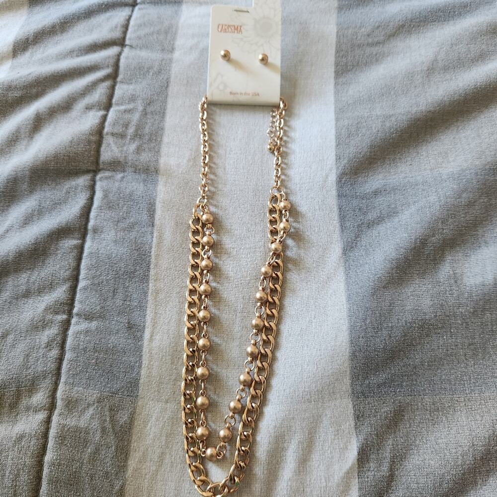 Carisma Double Chain  with‎ earrings